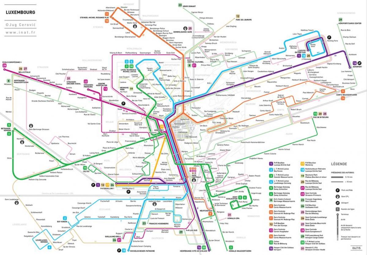 zemljevid Luksemburg metro