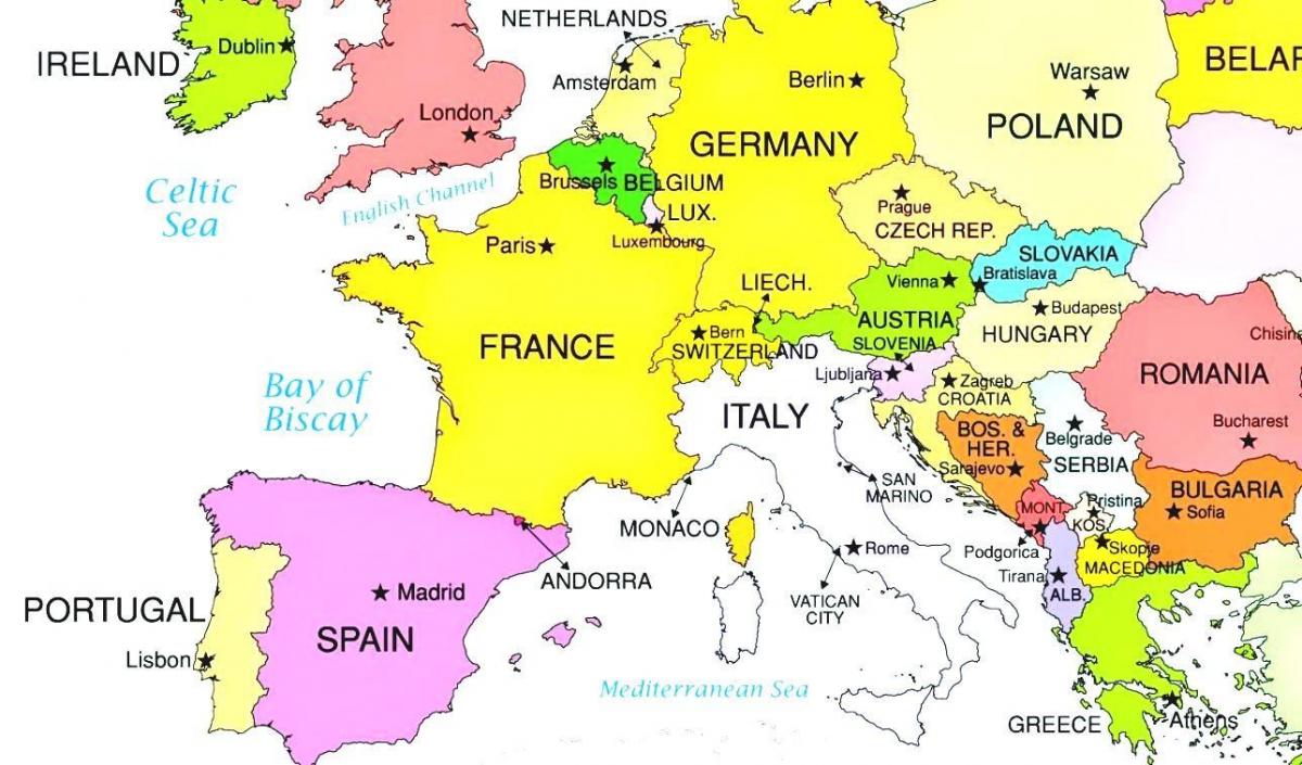 zemljevid evrope kažejo, Luksemburg