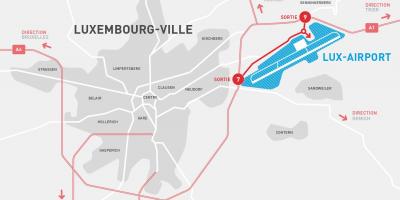 Zemljevid Luksemburg letališče