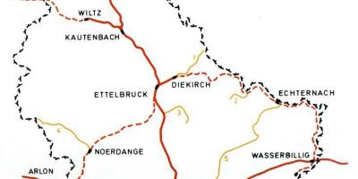 Luksemburg železniškega zemljevid
