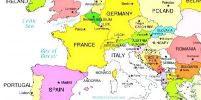 Zemljevid evrope kažejo, Luksemburg