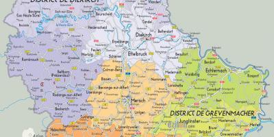 Luksemburg državi zemljevid