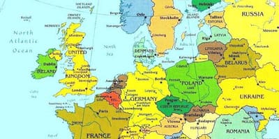 Zemljevid Luksemburg in okoliških državah